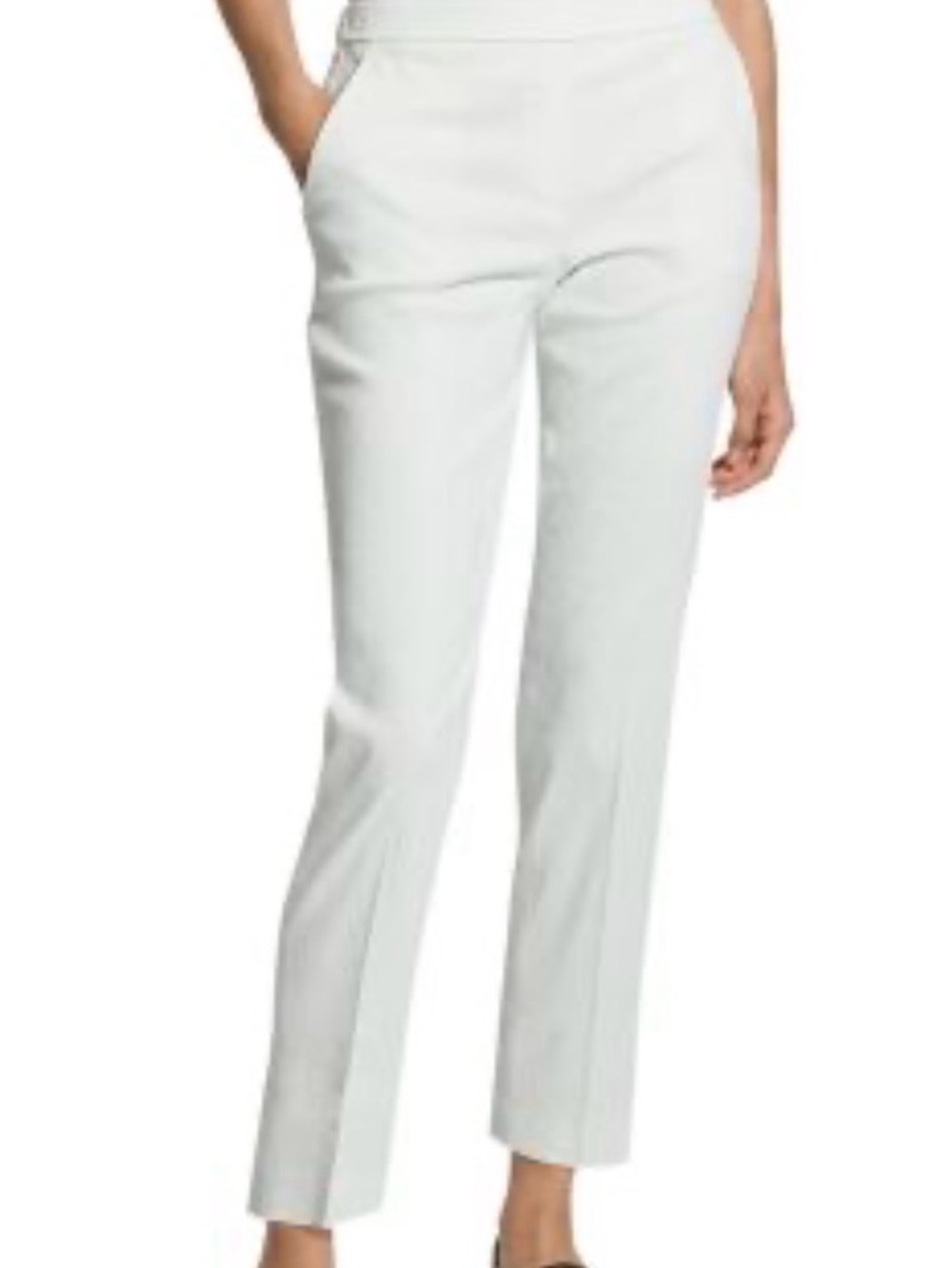 Theory White Tailored Ankle Pants